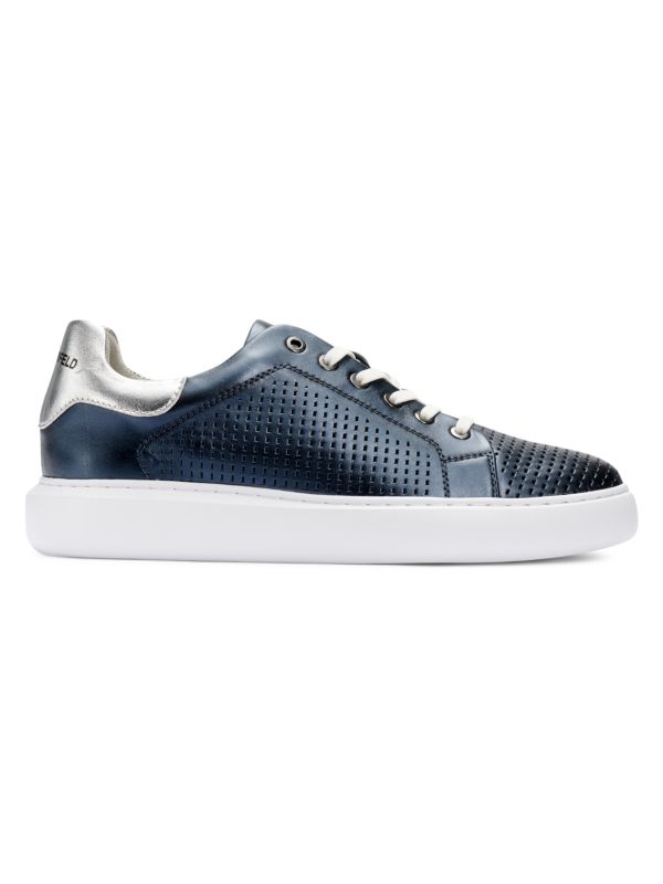 Karl Lagerfeld Paris Perforated Leather Sneakers